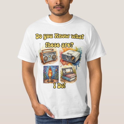 T-shirt Connaissez-Vous Ces Objets ? Moi Oui ! – Nostalgie (Devant)
