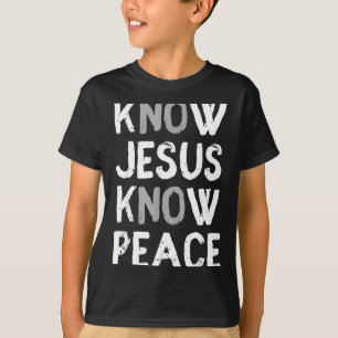 T-shirt Connaître Jésus Connaître Paix Jésus Foi Chrétienn