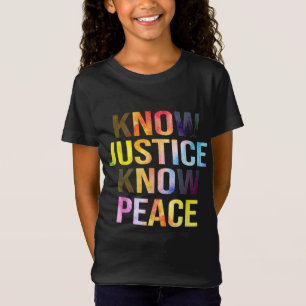 T-Shirt Connaître Justice No Peace BLM Black Pride Histoir