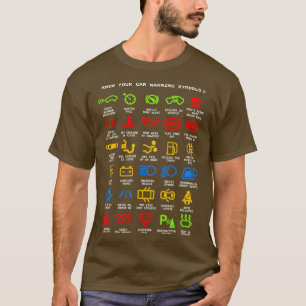 T-shirt Connaître votre voiture Avertissement lumières Méc