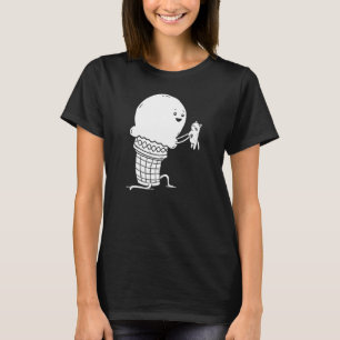 T-shirt Conne et chat de crème glacée géante