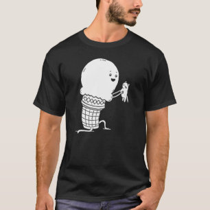 T-shirt Conne et chat de crème glacée géante