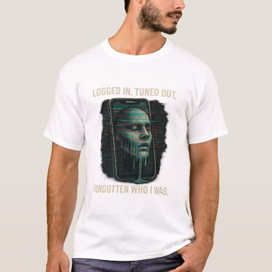 T-shirt Connecté, Déconnecté – Identité Buguée Art Tech (Devant)