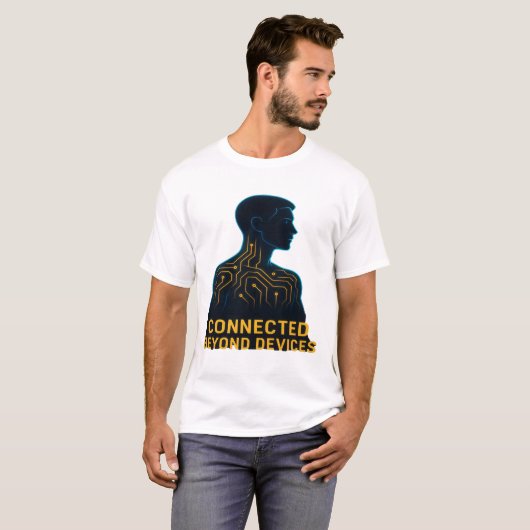 T-shirt Connected Beyond Devices - Digital Age Philosophy  (Devant entier)