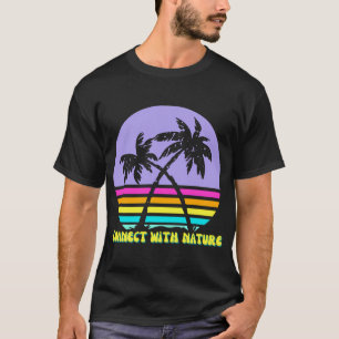 T-shirt Connectez-vous à la nature - Coucher de soleil tro
