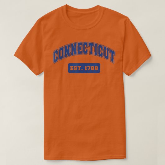 T-shirt Connecticut 1788 Varsity Retro Style (Design devant)