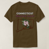 T-shirt CONNECTICUT Cadeau Fleur Laurel Mountain Laurel (Design devant)