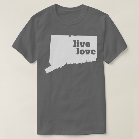 T-shirt Connecticut Live Love Connecticut (Design devant)