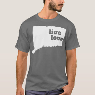 T-shirt Connecticut Live Love Connecticut