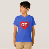 T-shirt Connecticut Red Heart - J'aime CT (Devant entier)