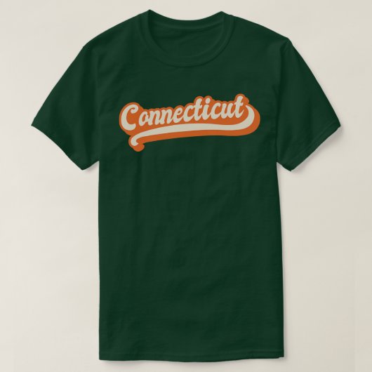 T-shirt Connecticut Retro 1 (Design devant)