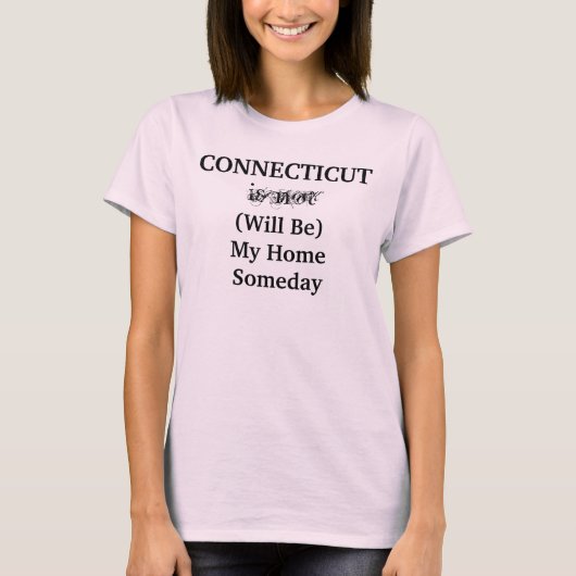 T-shirt CONNECTICUT State Home Fun New England Dit (Devant)