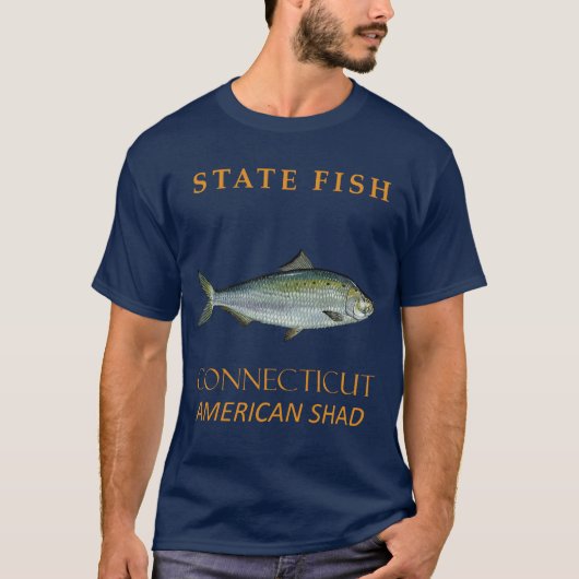 T-shirt Connecticut Territory Fish The American Shad (Devant)