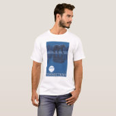 T-shirt ConnecticutBear dans le clair de lune (Devant entier)
