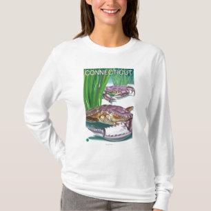 T-shirt ConnecticutCrab et pêcheur