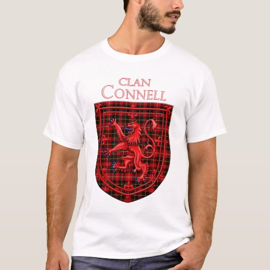 T-shirt Connell Tartan Scottish Plaid Lion Rampant (Devant)