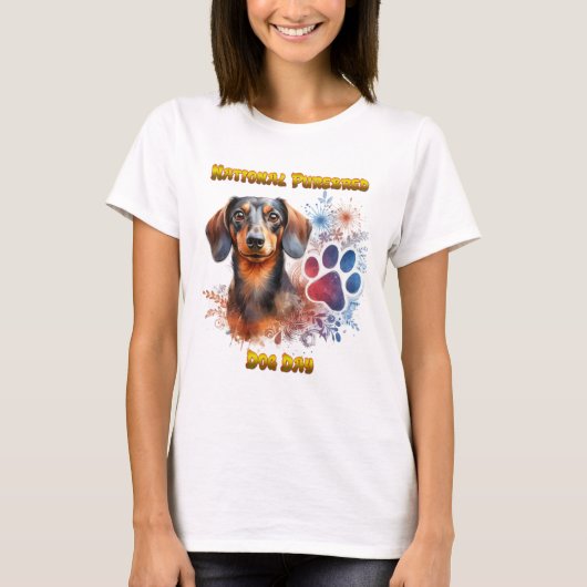 T-shirt Connexion Dachshund : Un Bond Pawesome (Devant)