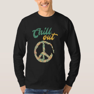 T-shirt Connexion Paix Rétro Décontracter