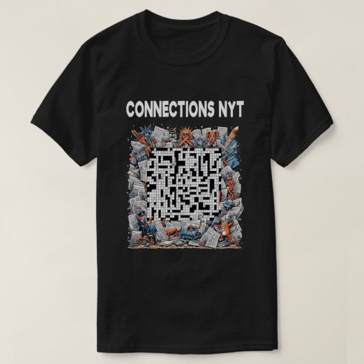 T-shirt Connexions élégantes NYT Design noir (Design devant)