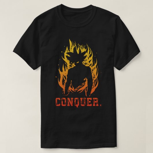 T-shirt CONQUER - Motivation Gym Anime (Design devant)
