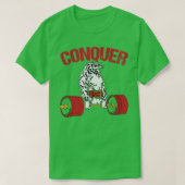 T-shirt Conquer Wolf Poids Bodybuilding Gym (Design devant)