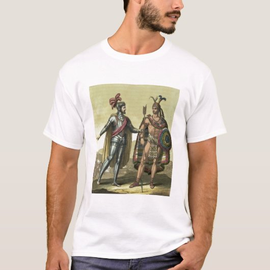 T-shirt Conquérant avec un chef de Natif américain (Devant)