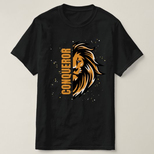 T-shirt Conquérant - Couleur noire homme imprimé (Design devant)