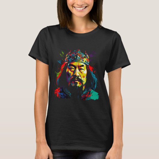 T-shirt Conquérant de guerre Genghis Khan (Devant)