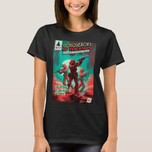 T-shirt Conquérants Des Étoiles - Retro Couverture De Livr
