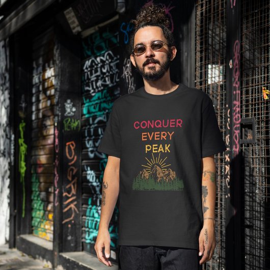 T-shirt Conquérir Chaque Mantra Randonnée
