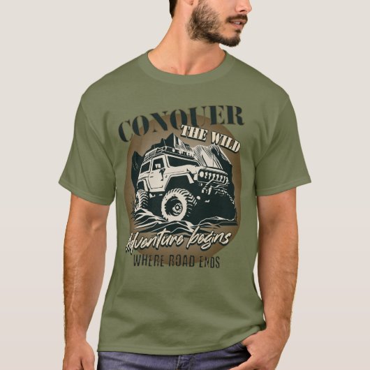 T-shirt Conquérir la nature - marron (Devant)
