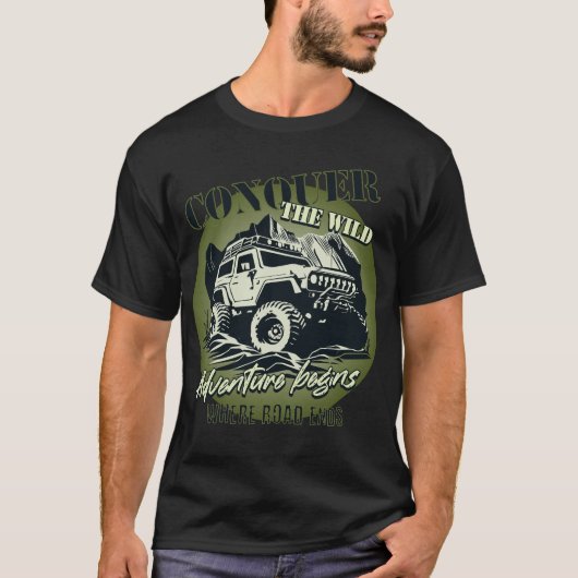 T-shirt Conquérir la nature - vert (Devant)