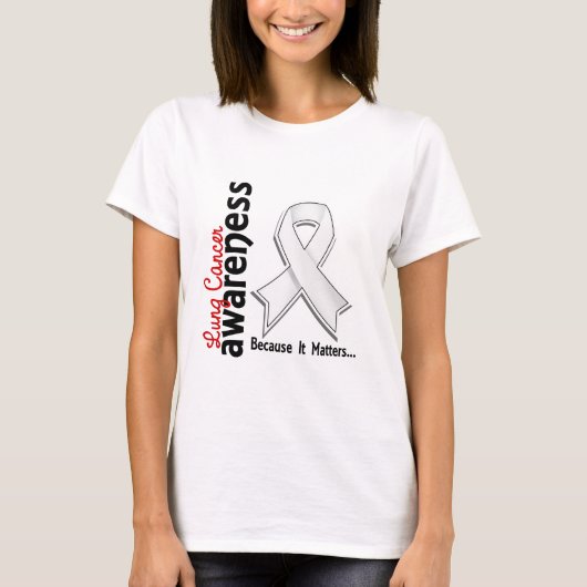 T-shirt Conscience 5 de cancer de poumon (Devant)