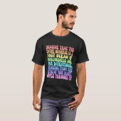 T-shirt Conscience arc-en-ciel Sensibilisation au coeur (Devant entier)