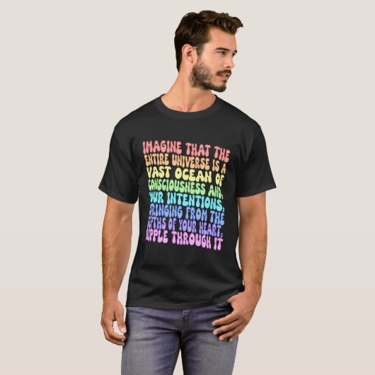 T-shirt Conscience arc-en-ciel Sensibilisation au coeur (Devant entier)