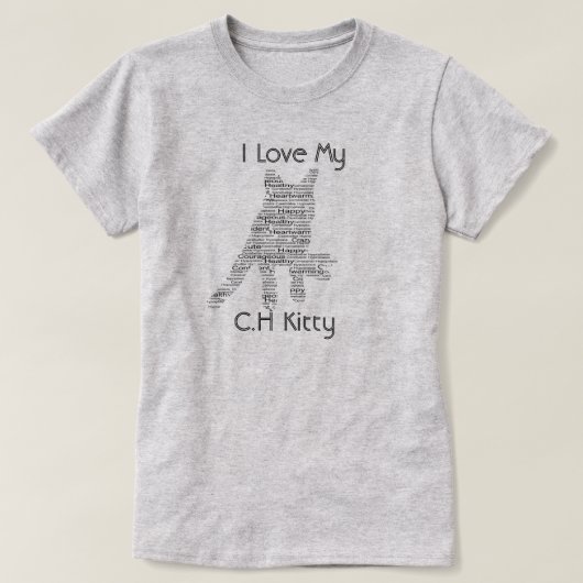 T-shirt Conscience cérébelleuse de chat d'hypoplasie (Design devant)