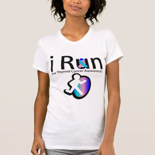 T-shirt Conscience de cancer de la thyroïde que je cours