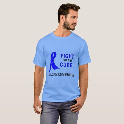 T-shirt Conscience de cancer du colon : Combat pour le (Devant entier)