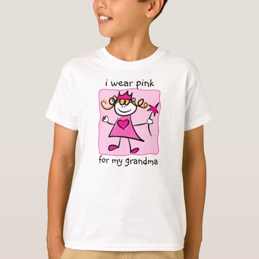 T-shirt Conscience de cancer du sein : Princesse rose (Devant)