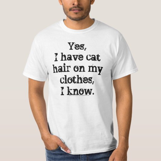 T-shirt Conscience de cheveux de chat (Devant)