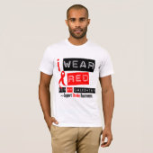 T-shirt Conscience de course je porte le ruban rouge pour (Devant entier)