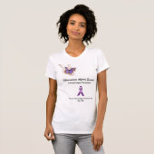 T-shirt Conscience de fibromyalgie - papillon (Devant entier)