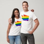 T-shirt Conscience de gay pride de drapeau de la carte (Unisexe)