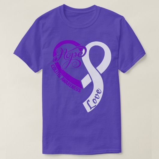 T-shirt Conscience de la colite Les gens aiment le ruban d (Design devant)