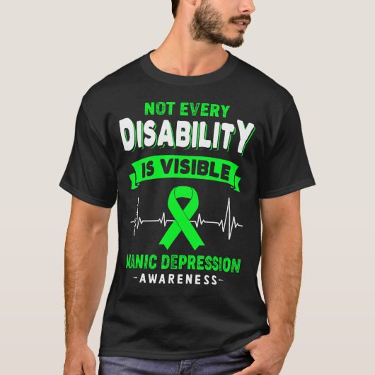 T-shirt Conscience de la dépression maniaque Chaque handic (Devant)