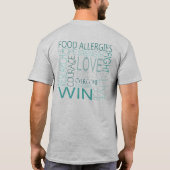 T-shirt Conscience de l'allergie alimentaire des hommes (Dos)