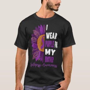 T-shirt Conscience de l'épilepsie du tournesol Je porte le