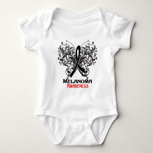 T-shirt Conscience de mélanome de papillon (Devant)