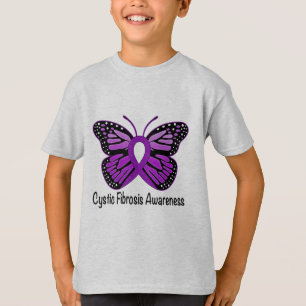T-shirt Conscience de mucoviscidose avec le papillon