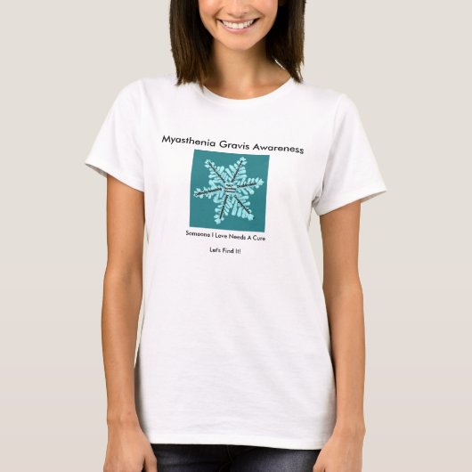 T-shirt Conscience de myasthénie gravis avec de Sysmptoms (Devant)